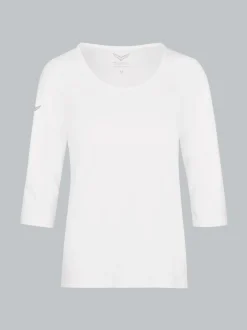 3/4 Arm Shirt aus Biobaumwolle Weiss-C2C