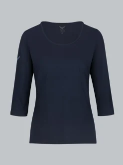 3/4 Arm Shirt aus Biobaumwolle Navy-C2C