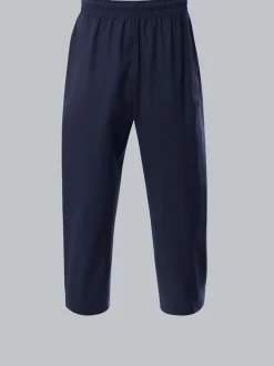 3/4 Freizeithose aus Baumwolle Navy