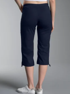 ¾ Hose mit Kristallsteinen Navy