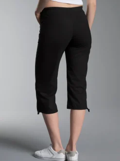 ¾ Hose mit Kristallsteinen Schwarz