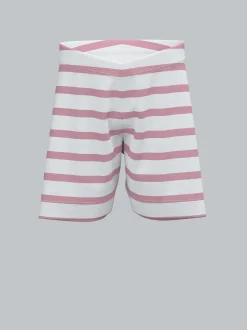 Baby Shorts mit geringeltem Allover-Druck Lilie