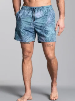 Bade-/Freizeitshorts mit Druckmotiv Efeu