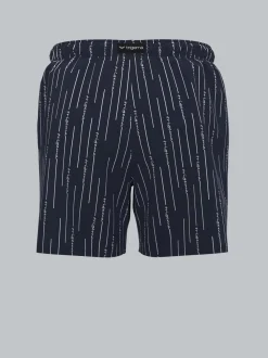Bade-/Freizeitshorts mit Druckmotiv Navy/bunt
