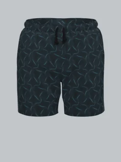 Bade-/Freizeitshorts mit Druckmotiv Saphir