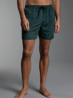 Bade-/Freizeitshorts mit Druckmotiv Saphir