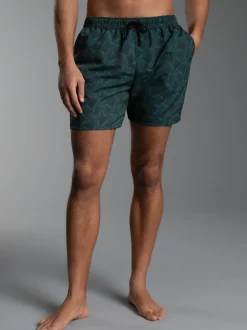 Bade-/Freizeitshorts mit Druckmotiv Saphir