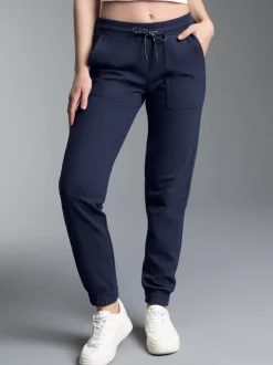 Bequeme Jogginghose mit großen Taschen Navy