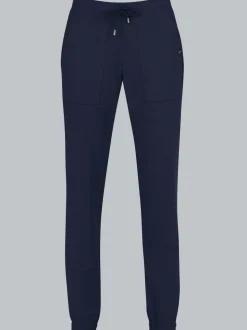 Bequeme Jogginghose mit großen Taschen Navy