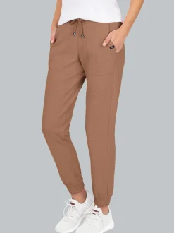 Bequeme Jogginghose mit großen Taschen Haselnuss