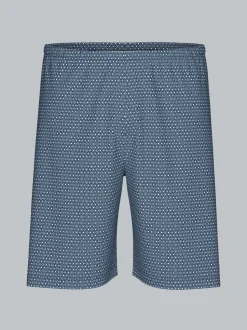 Bermuda mit Allover-Retro-Print Navy