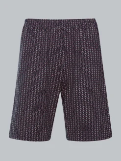 Bermuda mit Allover-Vintage-Print Navy