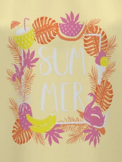 Bigshirt mit sommerlichen Printmotiv Vanille