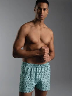 Boxershorts mit Allover-Muster "Äffchen" Gletscher