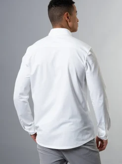 Business-Hemd aus DELUXE-Single-Jersey Weiss