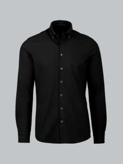 Business-Hemd aus DELUXE-Single-Jersey Schwarz