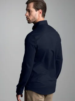 Business-Hemd aus DELUXE-Single-Jersey Navy