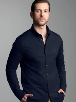 Business-Hemd aus DELUXE-Single-Jersey Navy