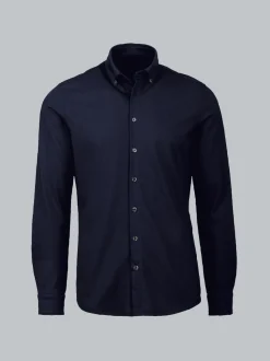 Business-Hemd aus DELUXE-Single-Jersey Navy