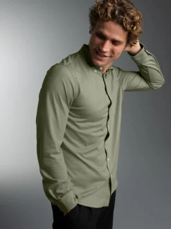 Business-Hemd aus DELUXE-Single-Jersey Salbei