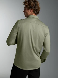 Business-Hemd aus DELUXE-Single-Jersey Salbei