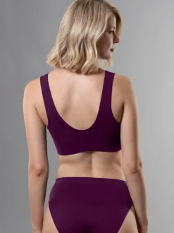 Bustier aus Polyamid/Elastan Aubergine
