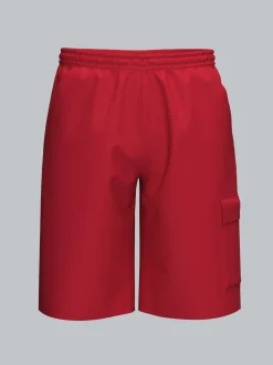 Cargo-Bermuda aus 100% Baumwolle Kirsch
