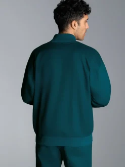 Collegejacke in weicher Sweat-Qualität Saphir