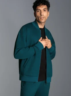 Collegejacke in weicher Sweat-Qualität Saphir