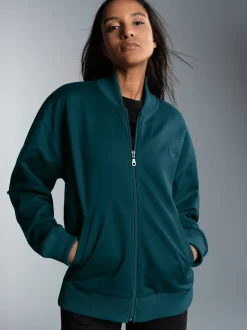 Collegejacke in weicher Sweat-Qualität Saphir