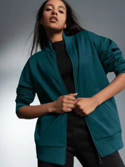 Collegejacke in weicher Sweat-Qualität Saphir