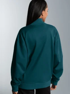 Collegejacke in weicher Sweat-Qualität Saphir