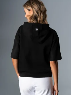 Cropped Kapuzenshirt Schwarz