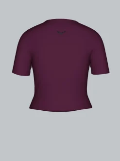 Cropped Sport T-Shirt Aubergine