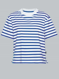Cropped T-Shirt mit Ringelmuster Royal