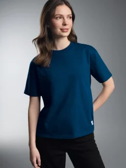 Damen Heavy T Shirt aus 100% Baumwolle Night-blue
