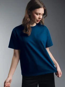 Damen Heavy-Shirt aus 100% recycelter Baumwolle Night-blue