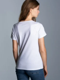 Damen T Shirt aus Biobaumwolle Weiss