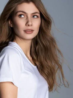 Damen T Shirt aus Biobaumwolle Weiss