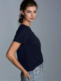 Damen T Shirt aus Biobaumwolle Navy
