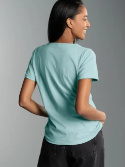 Damen T Shirt aus Biobaumwolle Gletscher