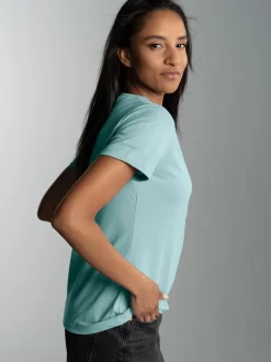 Damen T Shirt aus Biobaumwolle Gletscher