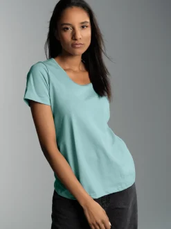 Damen T Shirt aus Biobaumwolle Gletscher