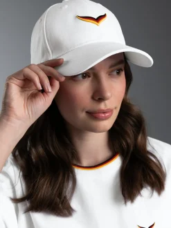 Deutschland Cap mit Schwinge Weiss