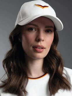 Deutschland Cap mit Schwinge Weiss