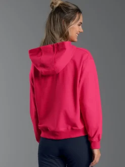 Dünner Oversize-Hoodie Koralle