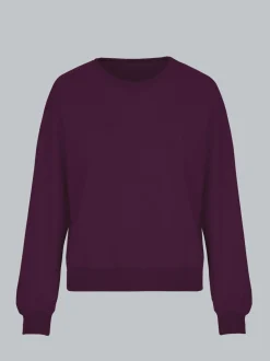 Dünnes Sweatshirt Aubergine