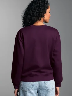Dünnes Sweatshirt Aubergine