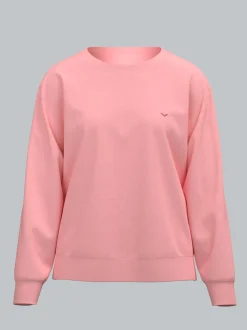 Dünnes Sweatshirt in weicher Qualität Puder-melange