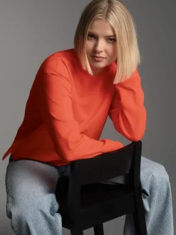 Dünnes Sweatshirt in weicher Qualität Peach